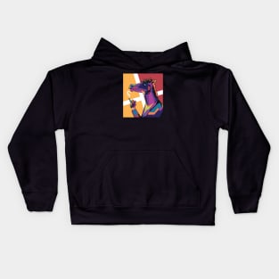 Smoking Horse In Wpap Art Style Kids Hoodie